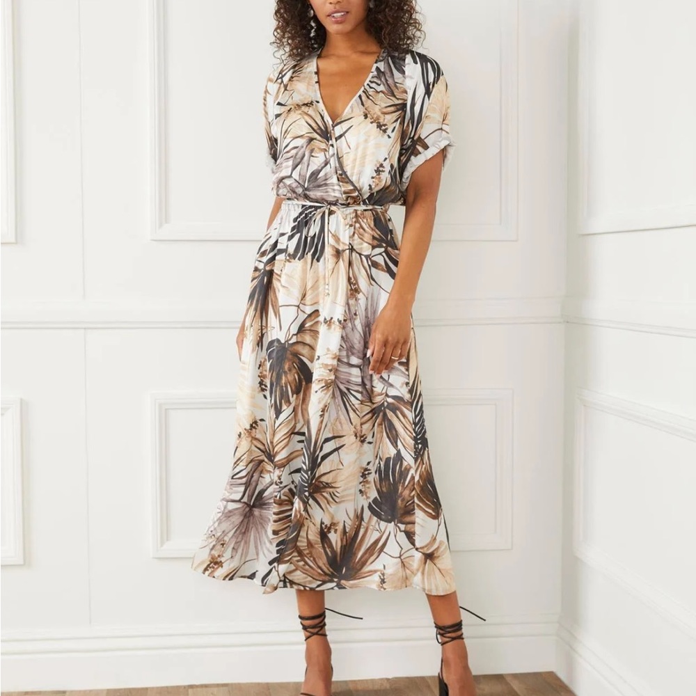 Karen Kane Cuffed Sleeve Dress in Desert Breeze New With Tags Size Large